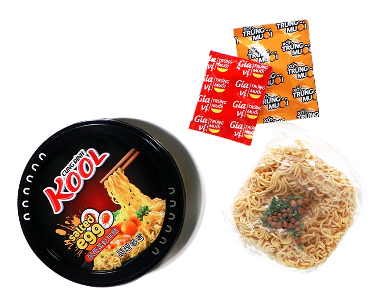 KOOL Salted Egg Bowl instant noodles - Cung Dinh 90g.